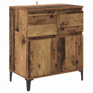 vidaXL Sideboard Gammalt tr&auml; 60 x 35 x 70 cm Konstruerat tr&auml; och j&auml;rn