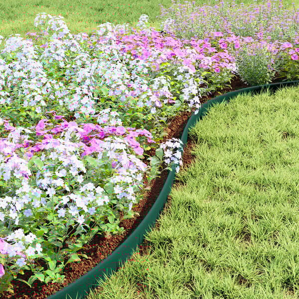 vidaXL Gr&auml;skanter Gr&ouml;n 5000 x 4 x 5 cm Plast