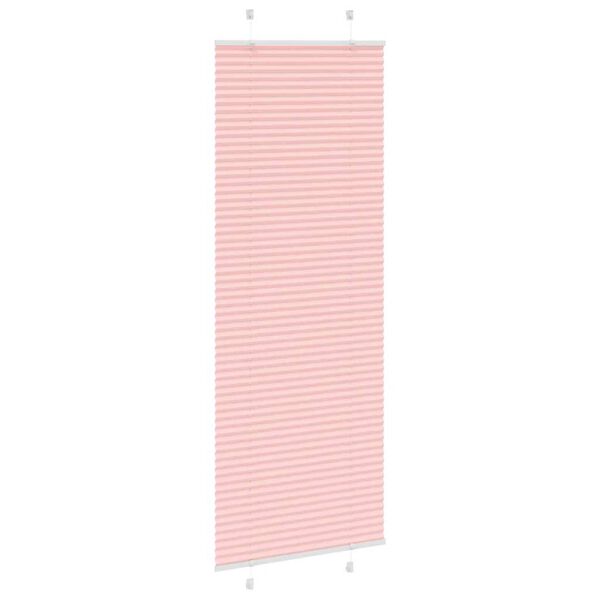 vidaXL Plisserad persienn rosa 75x200 cm tyg bredd 74,4 cm polyester