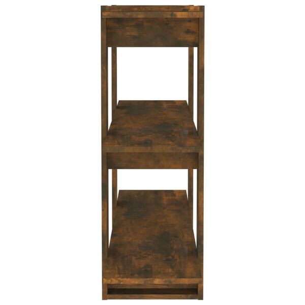 vidaXL Bokhylla/Rumsavdelare rökfärgad ek 100x30x87 cm