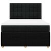 vidaXL Rams&auml;ng med madrass svart 140x190 cm tyg