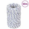 vidaXL B&aring;tlina vit 2 mm 50 m polypropylen