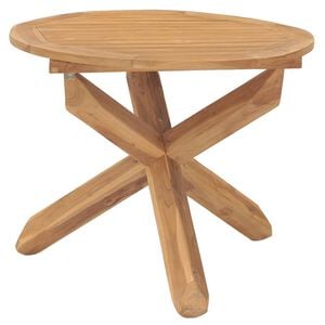 vidaXL Tr&auml;dg&aring;rdsbord &Oslash;109x74 cm massiv teak