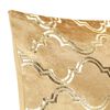 vidaXL Kuddar 2 st med folietryck beige och guld 40x40 cm sammet