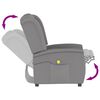 vidaXL Massagefåtölj 2-sits ljusgrå mikrofibertyg
