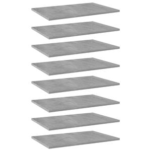 vidaXL Hyllplan 8 st betonggr&aring; 60x40x1,5 cm konstruerat tr&auml;