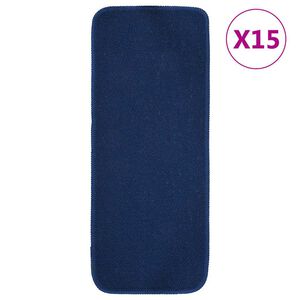 vidaXL Trappstegsmattor halkfri 15 st 60x25 cm marinbl&aring; rektangul&auml;r