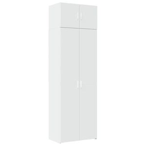 vidaXL Förvaringsskåp vit 70x42,5x225 cm konstruerat trä