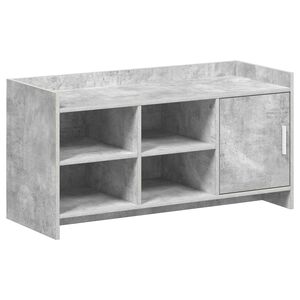 vidaXL Skosk&aring;p med d&ouml;rr Betonggr&aring; 100 x 39,5 x 51 cm Konstruerat tr&auml;