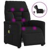 vidaXL Elektrisk massagef&aring;t&ouml;lj svart mikrofibertyg