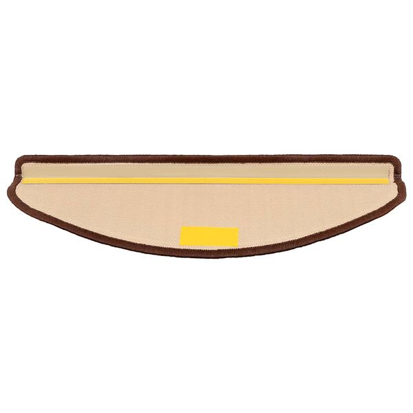 vidaXL Trappstegsmattor sj&auml;lvh&auml;ftande 5 st 65x21x4 cm brun