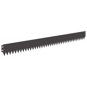 vidaXL Kant f&ouml;r gr&auml;smatta 50 pcs 103 x 10 cm St&aring;l Svart