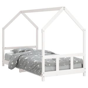 vidaXL S&auml;ngram f&ouml;r barns&auml;ng vit 90x200 cm massiv furu