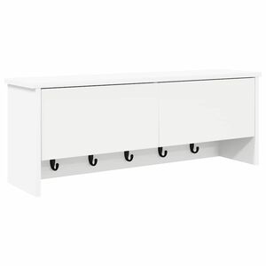 vidaXL V&auml;ggmonterad Kl&auml;dh&auml;ngare Vit 80 x 20 x 30 cm Konstruerat tr&auml;