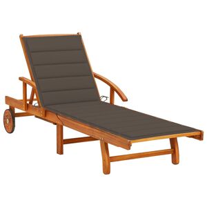 vidaXL Sols&auml;ng med dyna massivt akaciatr&auml;