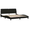 vidaXL Bed Frame with LED without Mattress Black 180x200 cm Fabric