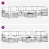 vidaXL Soffgrupper 8 pcs Naturlig och Ljus Gr&aring; Massivt Akaciatr&auml;