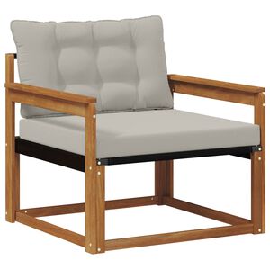 vidaXL Utomhussoffset Massivt Akaciatr&auml; och Textilene Naturf&auml;rg