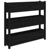vidaXL Odlingsl&aring;da svart 112x25x104,5 cm massiv furu