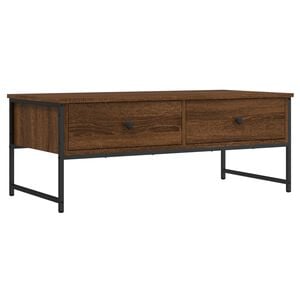 vidaXL Soffbord brun ek 101x49x39,5 cm konstruerat tr&auml;