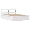 vidaXL S&auml;ngram med huvudgavel vit 135x190 cm massiv furu