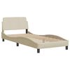 vidaXL Bed Frame without Mattress "Hanko" Cream 90x190 cm Fabric