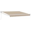vidaXL Markis Beige 3 x 2,5 m Polyester och metall