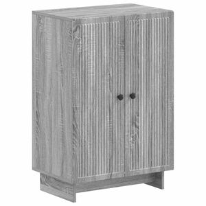 vidaXL Skosk&aring;p EDE 59,5 x 39,5 x 90 cm Konstruerat tr&auml; Gr&aring; Sonoma