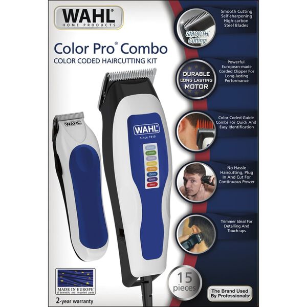 Wahl H&aring;rtrimmer Color Pro Combo 15 delar 1395.0465