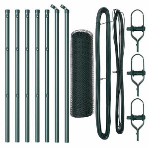 vidaXL St&auml;ngselstolpe Gr&ouml;n 10 x 0,4 m (13 mm n&auml;t) St&aring;l och PVC