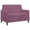 vidaXL Soffa med f&ouml;rvaring 2-sits Lila 122 x 78 x 87 cm Polyester