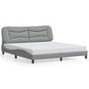 vidaXL Bed Frame without Mattress "Hvar" Light Grey 180x200 cm Fabric