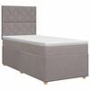 vidaXL Kontinentals&auml;ng med madrass Taupe 90 x 190 cm Tyg