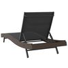 vidaXL Solstol Reclining Brun 70 x 197 x 82 cm Poly Rattan och Metall
