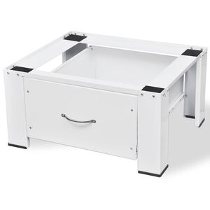 vidaXL Sockel till tv&auml;ttmaskin med l&aring;da vit