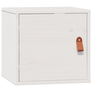 vidaXL V&auml;ggsk&aring;p vit 31,5x30x30 cm massiv furu