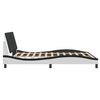 vidaXL Bed Frame without Mattress "Zadar" White and Black 160x200 cm Faux Leather