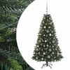 vidaXL Konstgjord julgran med kulor 120 cm 150 LED-lampor Varmvit