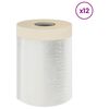 vidaXL Dammskydd med klistertape 12 pcs Transparent 55 x 3300 cm HDPE