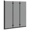 vidaXL Duschavsk&auml;rmning Svart 130 x 138 cm ESG-glas och aluminium