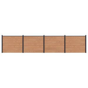 vidaXL St&auml;ngselpanel 4 pcs WPC och aluminium Brun