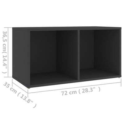 vidaXL Tv-bänk grå 72x35x36,5 cm konstruerat trä