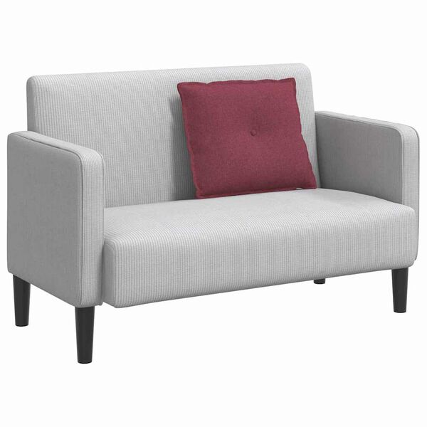 vidaXL Ryggkudde Vinr&ouml;d 60 x 19 x 50 cm tyg