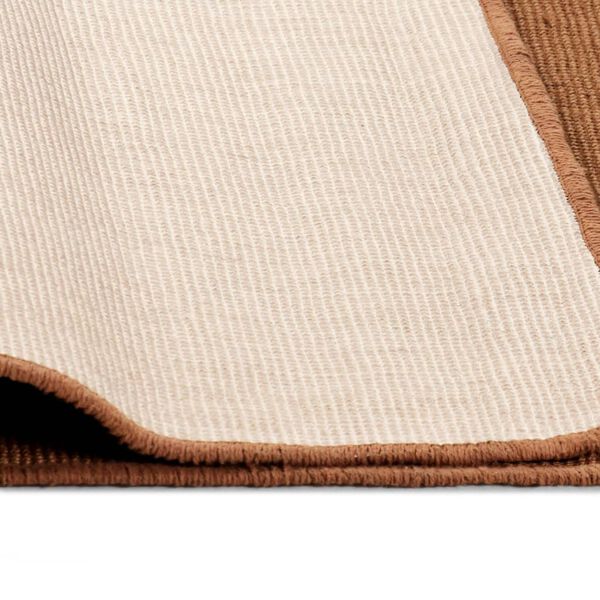 vidaXL Jutematta med latexundersida 140x200 cm brun