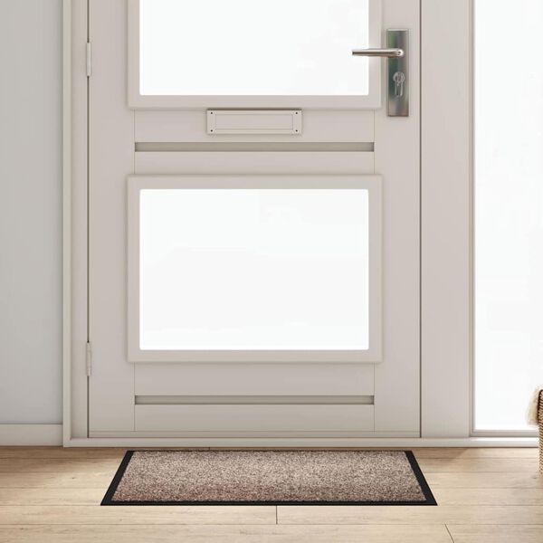 vidaXL Dörrmatta Beige 60 x 40 x 1.2 cm Teddytyg