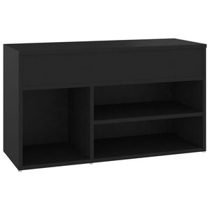 vidaXL Skob&auml;nk svart 80x30x45 cm konstruerat tr&auml;
