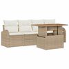 vidaXL Tr&auml;dg&aring;rdsoffset 5 st Beige Poly rattan