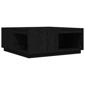 vidaXL Soffbord svart 100x101x40,5 cm massiv furu