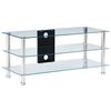 vidaXL TV-b&auml;nk transparent 90x40x40 cm h&auml;rdat glas