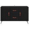 vidaXL Sideboard med l&aring;da Svart Ek 100 x 36 x 60 cm Konstruerat tr&auml;